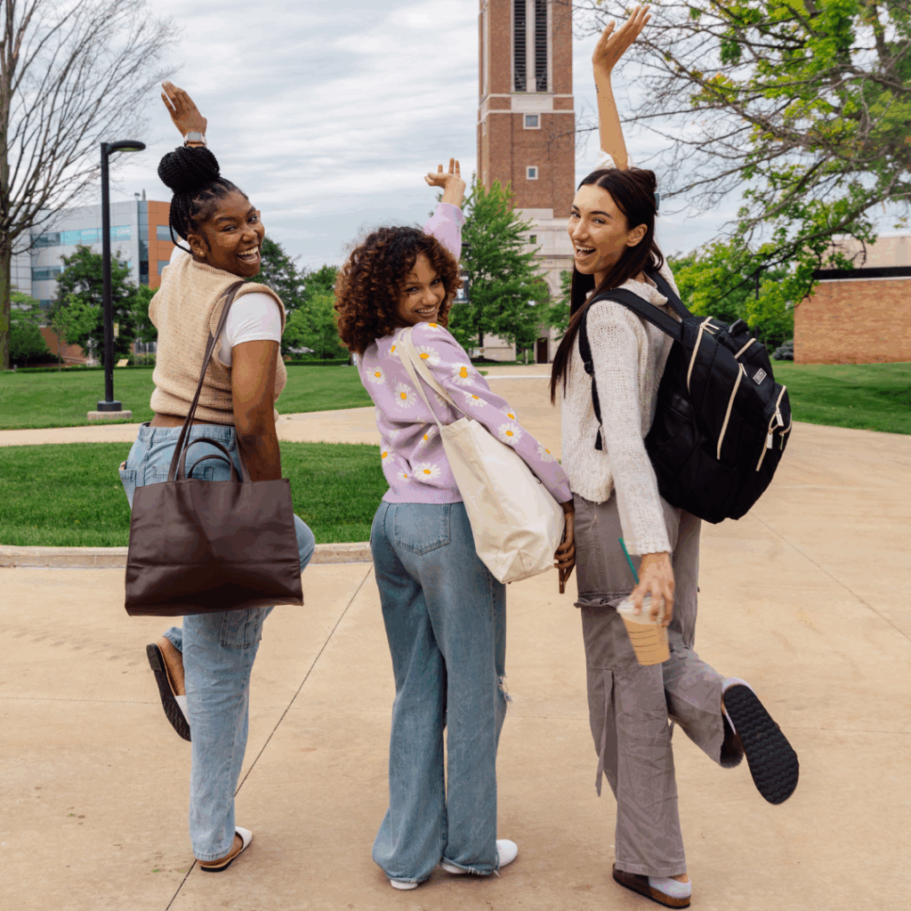 College kids with back to school checklist