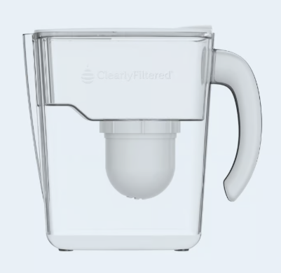 Clearly Filtered water pitcher as part of a back-to-school checklist for healthier hydration