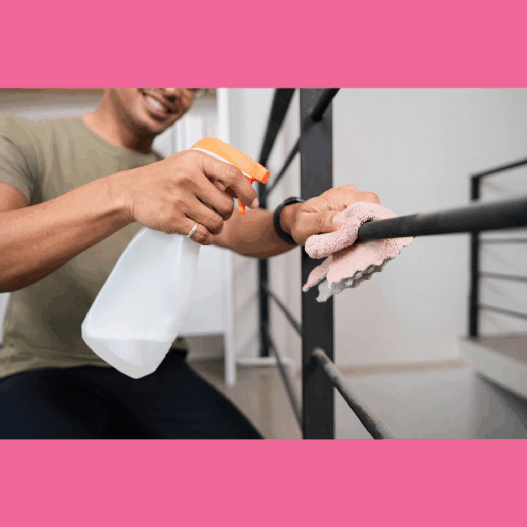 Cleaning to reduce household triggers of eczema