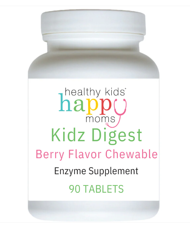 Kidz Digest chewable enzyme supplement designed to support healthy digestion