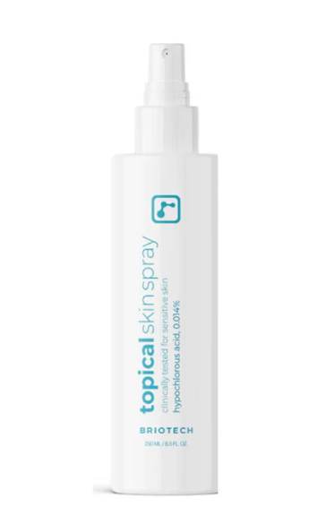 Topical skin spray for itchy skin after swimming.