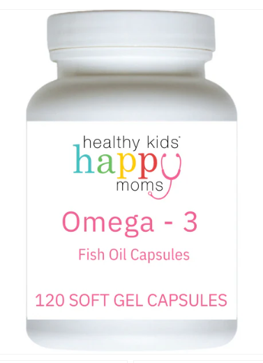 Healthy Kids Happy Moms Omega-3 Fish Oil featured in PANS/PANDAS school accommodations support.